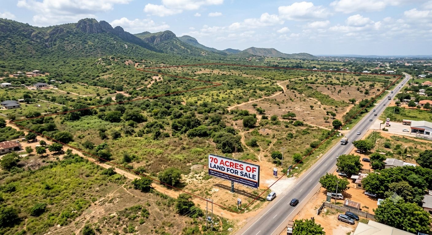 70 ACRES OF LAND FOR SALE – ASEBI, SHAIL HILLS ROAD!
